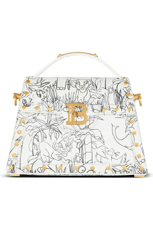 Balmain Taske, Dame, Hvid, ONE SIZE, Uld, Disney x : The Lion King - Sac B-Buzz Dynasty trykt Børn Forudgående