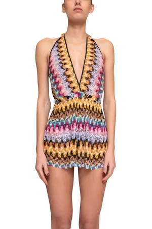 Missoni Kjole, Dame, Flerfarvet, M, Mørk Multi Playsuit Kort Jumpsuit
