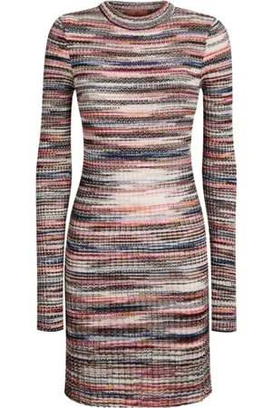 Missoni Kjole, Dame, Flerfarvet, S, Multifarvet Strikket Kjole Rund Hals