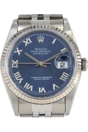 Rolex Pre-owned, Herre, Blå, ONE SIZE, Uld, Pre-owned Rustfrit stal watches
