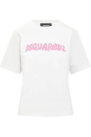 Dsquared2 Top, Dame, Hvid, L, Hvid Logo Print T-shirt