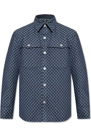 Balmain Jakke, Herre, Blå, M, Denim, Denimjakke med monogram