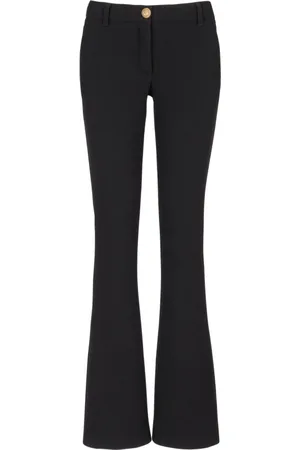 Balmain Bukser, Dame, Sort, 2XS, Uld, Bootcut crepe bukser