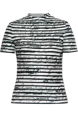 Balmain Top, Dame, Sort, XS, Bomuld, Stribet Top