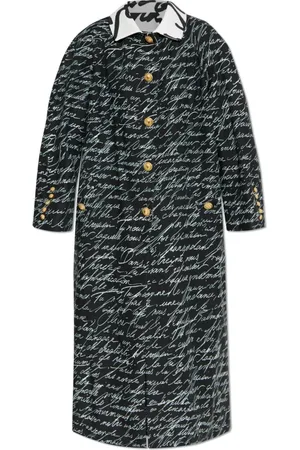 Balmain Frakke, Dame, Sort, XS, Uld, Love Letter Reversible Frakke