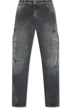 Balmain Jeans, Herre, Grå, W30, Bomuld, Lastbukse