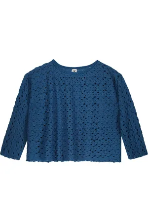 M Missoni Strik, Dame, Blå, M, Uld, Åbenstrikket Uldbluse
