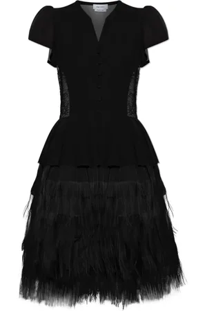 Alexander McQueen Kjole, Dame, Sort, XS, Silkekjole