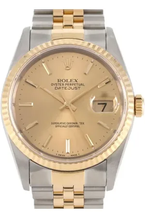 Rolex Pre-owned, Herre, Gul, ONE SIZE, Uld, Pre-owned Rustfrit stal watches