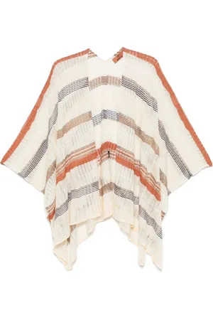 Missoni Jakke, Dame, Flerfarvet, ONE SIZE, Beige Metallic Åben Front Cape