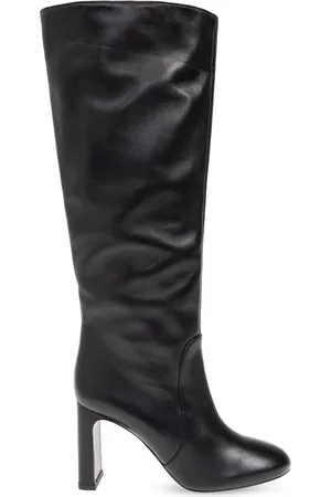 Stuart Weitzman Sko, Dame, Sort, 37 1/2 EU, Læder, Højhælede støvler Yuliana