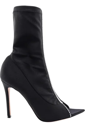 Gianvito Rossi Sko, Dame, Sort, 39 1/2 EU, Satin, Heeled Støvler