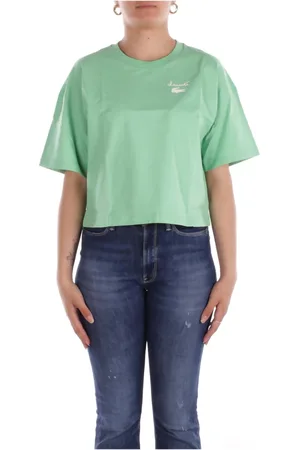 Lacoste Top, Dame, Grøn, 4XS, Bomuld, Mint T-shirts og Polos