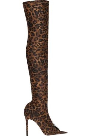 Gianvito Rossi Sko, Dame, Brun, 37 1/2 EU, Læder, Leopard Print Sommerstøvler