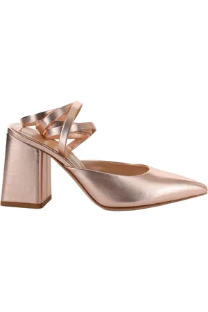 Gianvito Rossi Sko, Dame, Lyserød, 40 1/2 EU, Læder, Silke Praline Decollete Sko Made in Italy