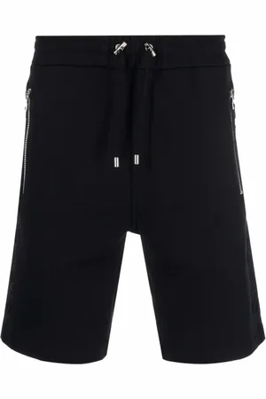 Balmain Shorts, Herre, Sort, M, Bomuld, Logo Embossed Bermuda Shorts