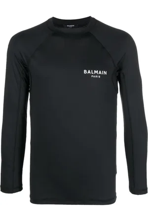 Balmain Top, Herre, Sort, L, Uld, Long Sleeve Tops