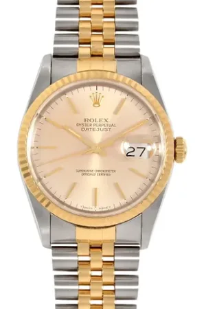 Rolex Pre-owned, Herre, Gul, ONE SIZE, Uld, Pre-owned Rustfrit stal watches
