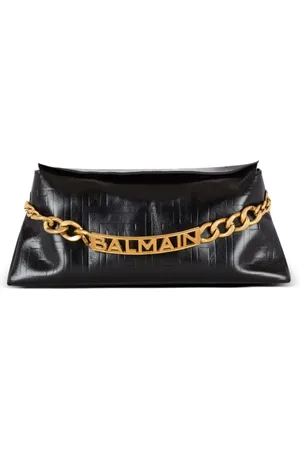 Balmain Taske, Dame, Sort, ONE SIZE, Uld, Stilfuld dame skuldertaske i sort
