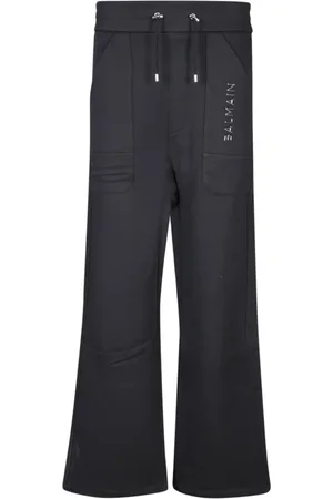Balmain Bukser, Herre, Sort, L, Bomuld, Sort laminerede jogger-bukser