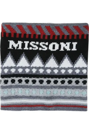 Missoni Tilbehør, Herre, Grå, ONE SIZE, Mønstret Halstørklæde