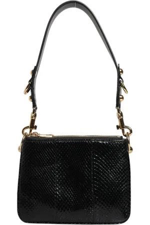 Dolce & Gabbana Taske, Dame, Sort, ONE SIZE, Uld, Sort læder skulderclutch taske