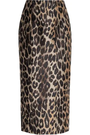 Balmain Nederdel, Dame, Brun, XS, Nederdel med dyremotiv