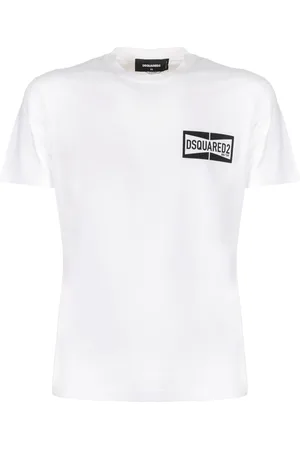 Dsquared2 Top, Herre, Hvid, L, Bomuld, Italienske T-shirts til mænd