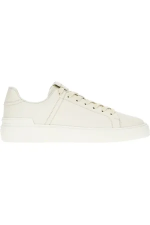 Balmain Sko, Herre, Hvid, 43 EU, Uld, Stilfulde Sneakers til hverdagsbrug