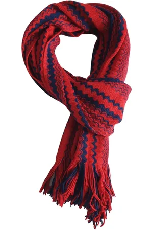 Missoni Tilbehør, Dame, Rød, ONE SIZE, Uld, Rød Geometrisk Uldtørklæde