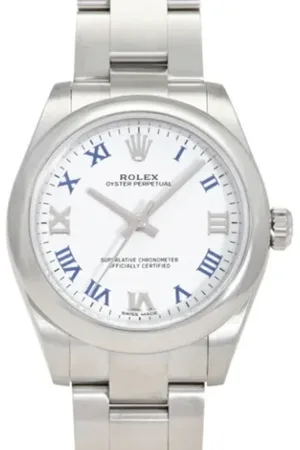 Rolex Pre-owned, Dame, Hvid, ONE SIZE, Tyl, Pre-owned Rustfrit stal watches