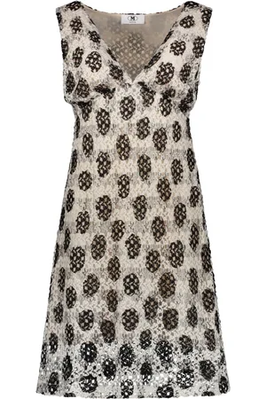 M Missoni Kjole, Dame, Flerfarvet, L, Uld, V-Neck Tekstureret Strik Viskose Kjole