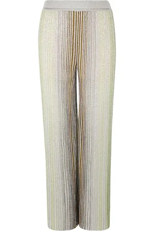 Missoni Bukser, Dame, Flerfarvet, L, Uld, Stilfulde Bukser