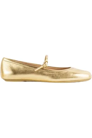 Gianvito Rossi Sko, Dame, Gul, 35 EU, Uld, Carla Ballerina