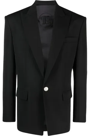 Balmain Jakke, Herre, Sort, M, Uld, Skr?ddersyet Oversize Sort Blazer