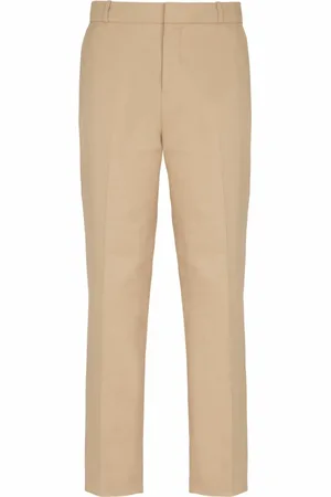 Balmain Bukser, Herre, , XS, Bomuld, Straight-legede skræddersyede kanvasbukser