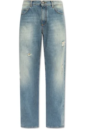 Balmain Jeans, Herre, Blå, W32, Bomuld, Jeans med vintageeffekt