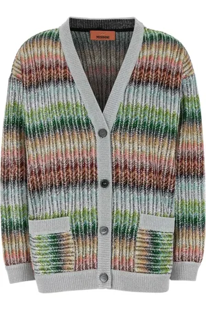Missoni Strik, Dame, Flerfarvet, 2XS, Broderet viskoseblandingscardigan