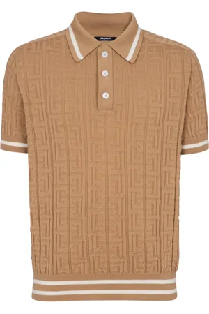 Balmain Top, Herre, , M, Uld, PB Labyrinth Uld Polo Shirt