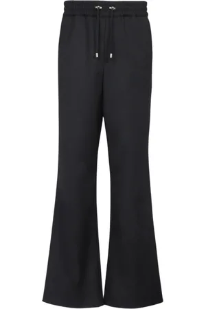 Balmain Bukser, Herre, Sort, 2XL, Uld, Uldne sweatpants med brede ben