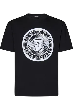 Balmain Top, Herre, Sort, L, Bomuld, Sort T-shirt & Polo Ss25