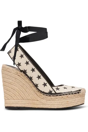 Balmain Sko, Dame, , 38 1/2 EU, Bomuld, Stjerne Print Wedge Espadriller