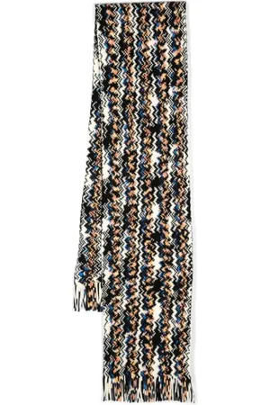 Missoni Tilbehør, Herre, Flerfarvet, ONE SIZE, Uld, Multifarvet Zigzag Uldtørklæde