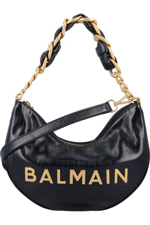 Balmain Taske, Dame, Sort, ONE SIZE, Sort Håndtaske med Kædehank