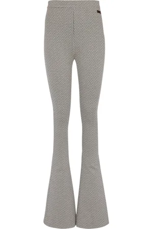 Balmain Bukser, Dame, , M, Polyester, Flared Monogram Jacquard Bukser