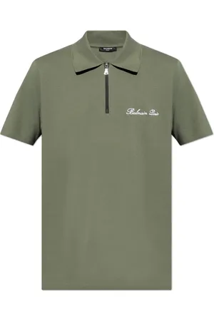 Balmain Top, Herre, Grøn, L, Bomuld, Polo med logo