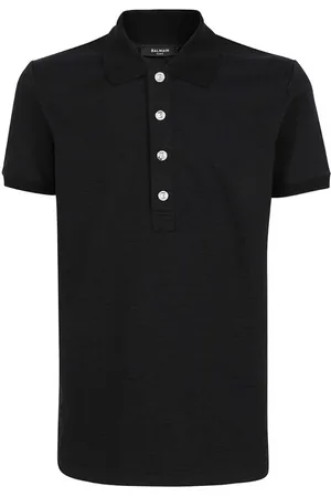 Balmain Top, Herre, Sort, S, Bomuld, Klassisk Polo Skjorte