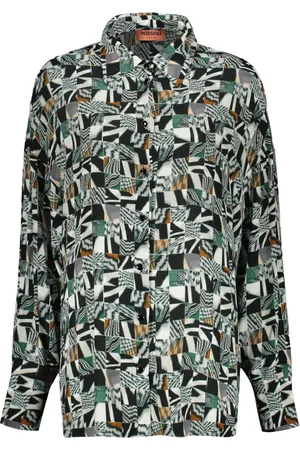 Missoni Bluser & Skjorter, Dame, Flerfarvet, XS, Uld, Viskose skjorte med print