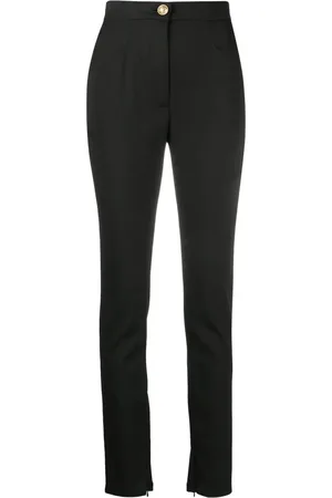 Balmain Bukser, Dame, Sort, M, Uld, Sorte Uld Skinny Bukser