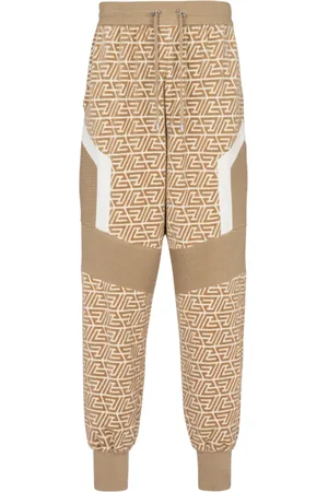 Balmain Bukser, Herre, , M, Joggingbukser med trykt pyramide monogram